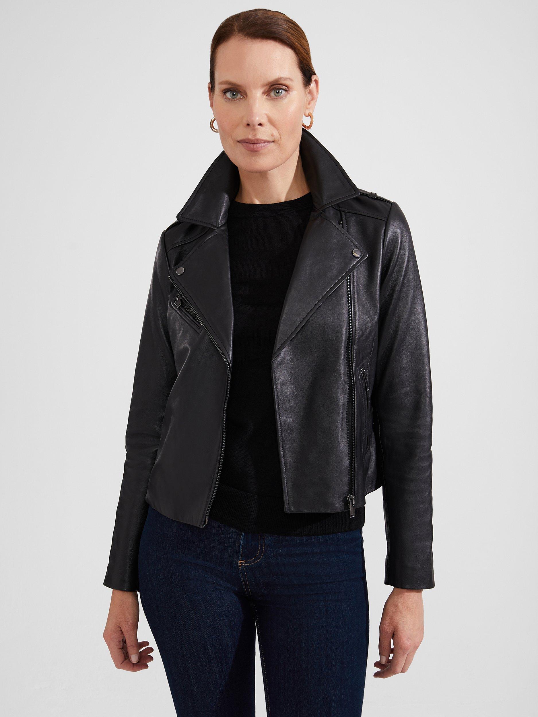 Hobbs Darby Leather Jacket Black