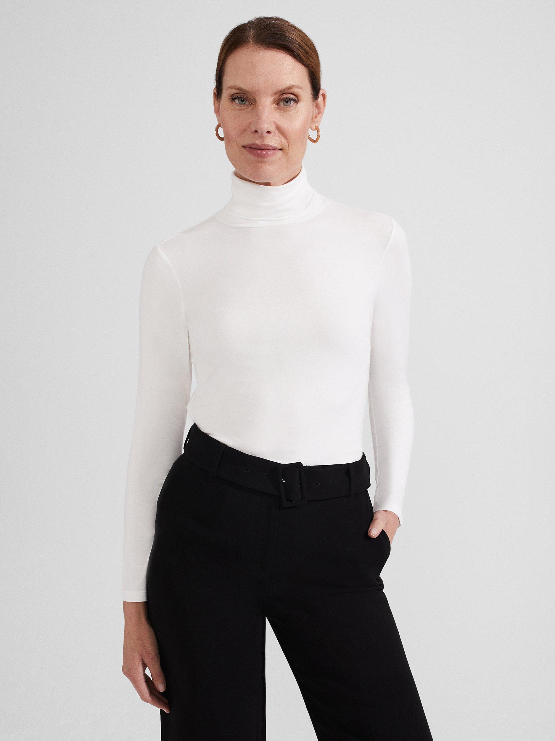 Hobbs Mischa Roll Neck Jersey Top