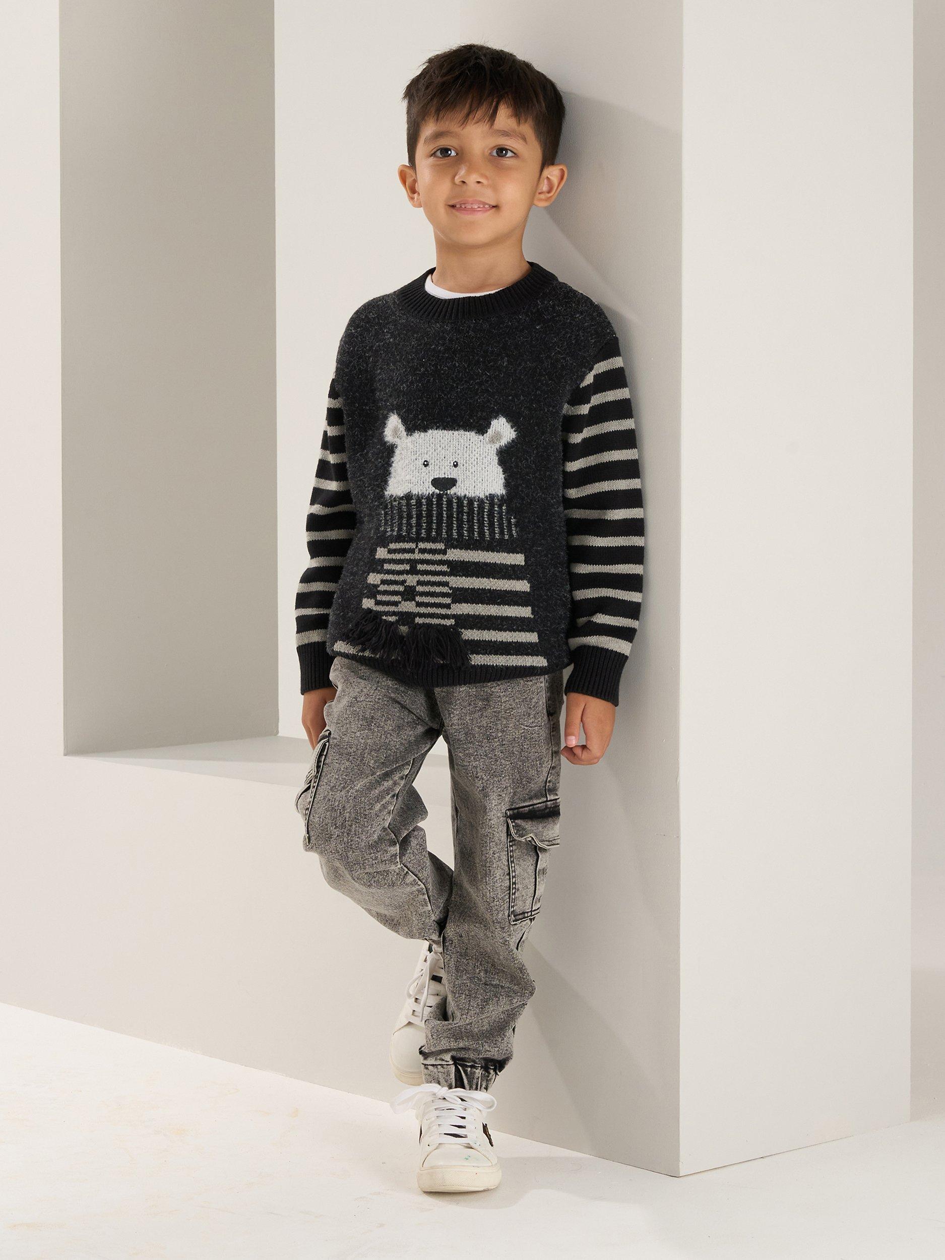 Product image 2 of 7, which shows Angel & Rocket Boys' Nile Washed Jogger Jeans, Grey, 11 years