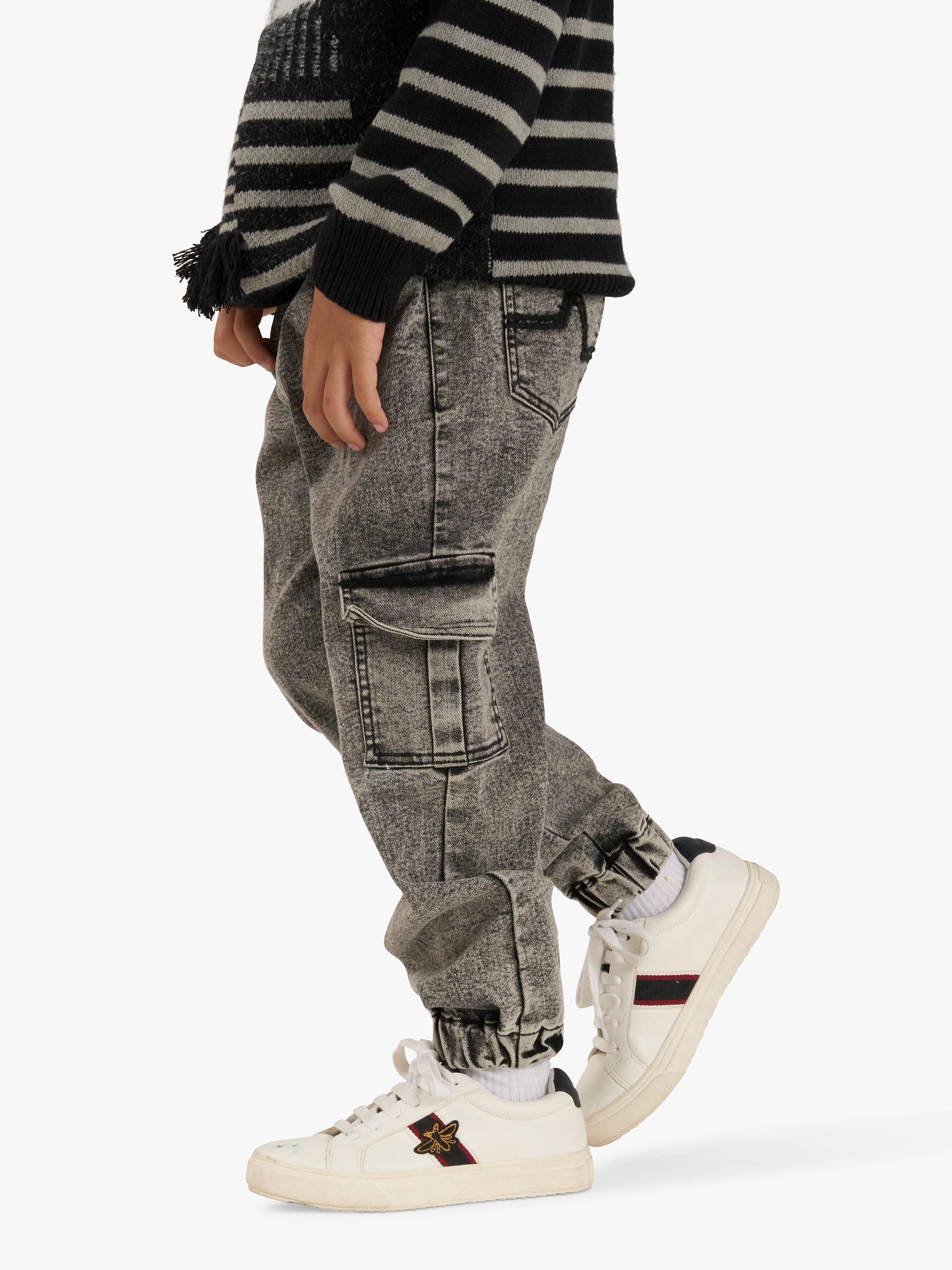 Product image 3 of 7, which shows Angel & Rocket Boys' Nile Washed Jogger Jeans, Grey, 11 years