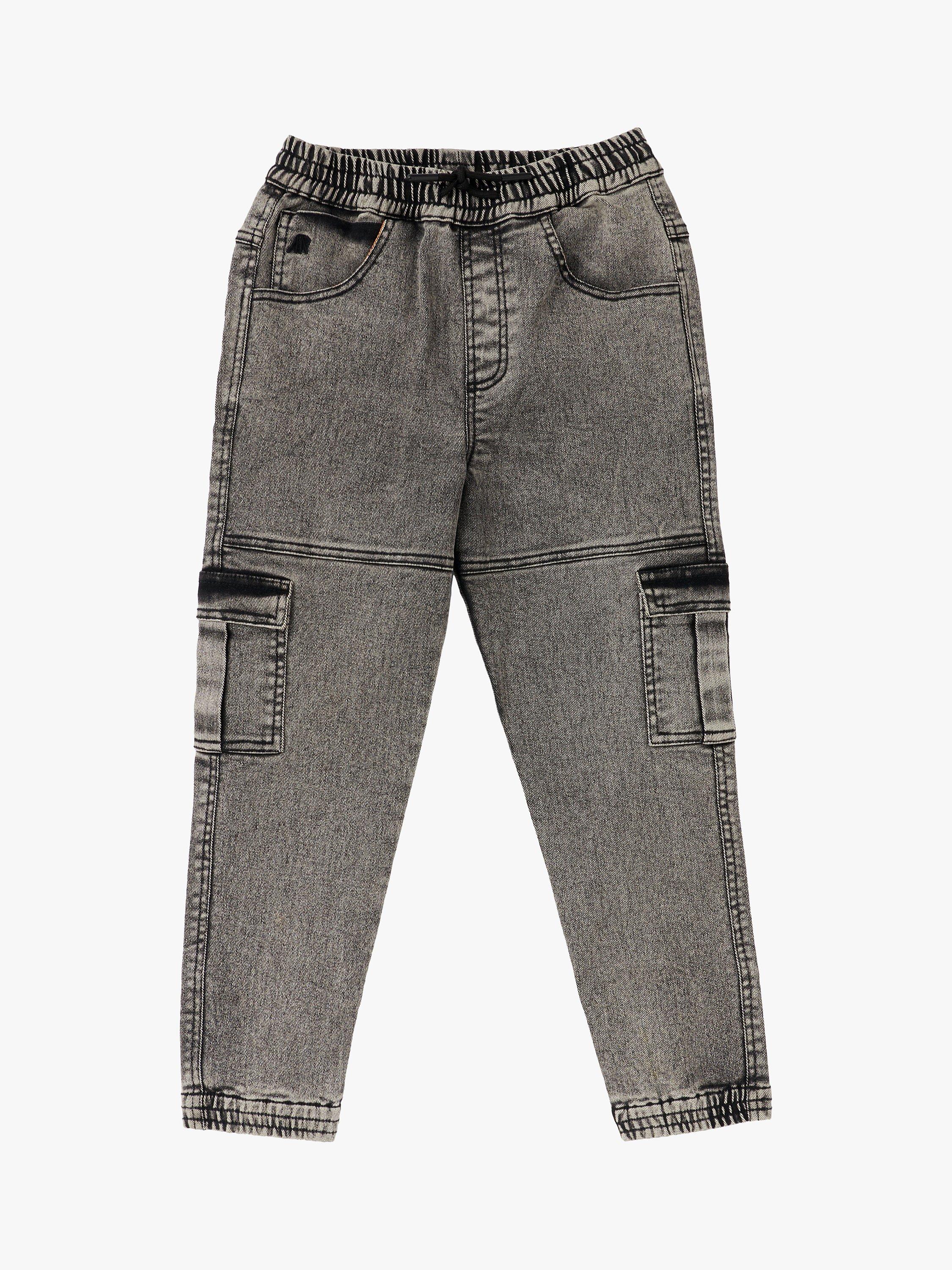 Product image 5 of 7, which shows Angel & Rocket Boys' Nile Washed Jogger Jeans, Grey, 11 years