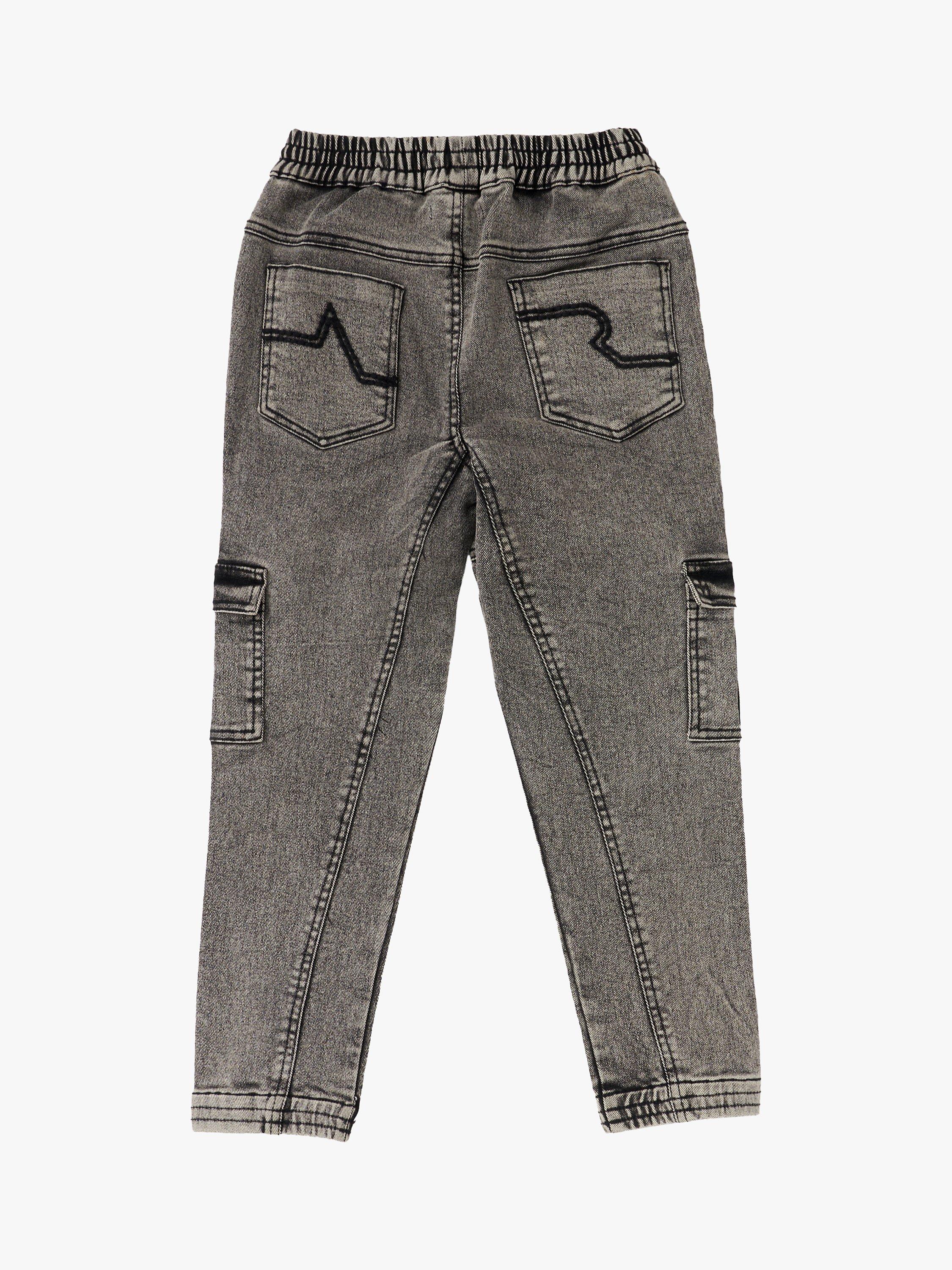 Product image 6 of 7, which shows Angel & Rocket Boys' Nile Washed Jogger Jeans, Grey, 11 years