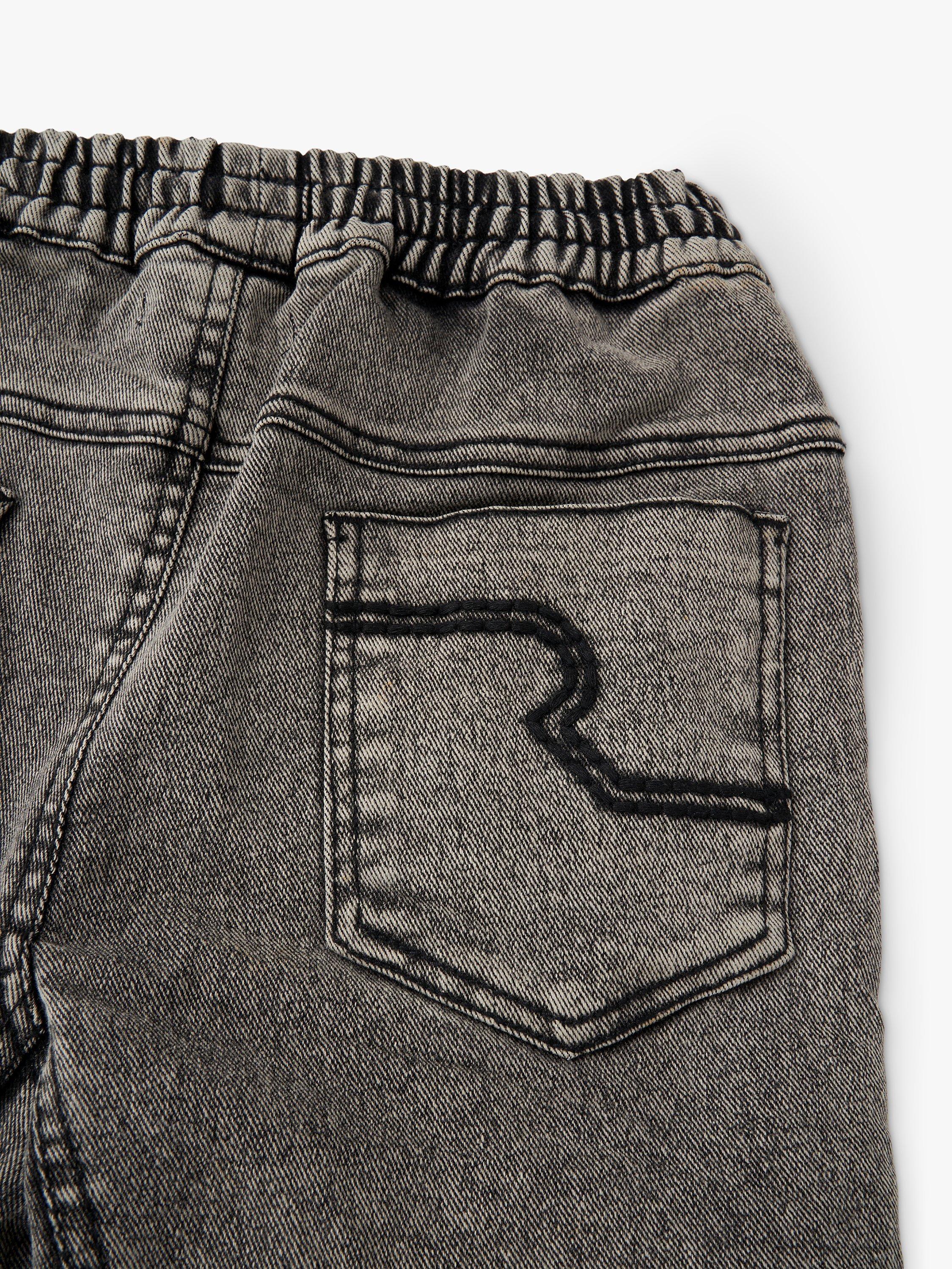 Product image 7 of 7, which shows Angel & Rocket Boys' Nile Washed Jogger Jeans, Grey, 11 years