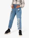 Angel & Rocket Girls' Graffiti Denim Jeans, Blue