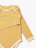 Little Green Radicals Kids' Stripe Easy Feeding Adaptive Bodysuit, Gold