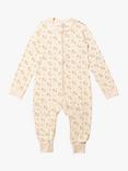 Little Green Radicals Kids' Quince Flowers Adaptive 2 Way Zip Sleepsuit, Cream