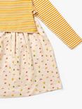 Little Green Radicals Kids' Garden Days Adaptive Easy Peasy Dress, Gold/Cream