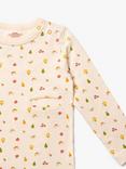 Little Green Radicals Kids' Garden Days Easy Feeding Adaptive Long Sleeve T-Shirt, Cream