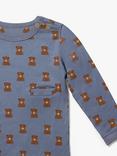 Little Green Radicals Kids' Bear Easy Feeding Adaptive Long Sleeve T-Shirt, Blue Steel