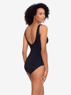 Lauren Ralph Lauren Ruffle Front Shaping Swimsuit - view 2, Black