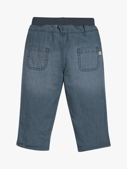 Frugi Baby Comfy Lined Organic Cotton Jeans - view 2, Chambray