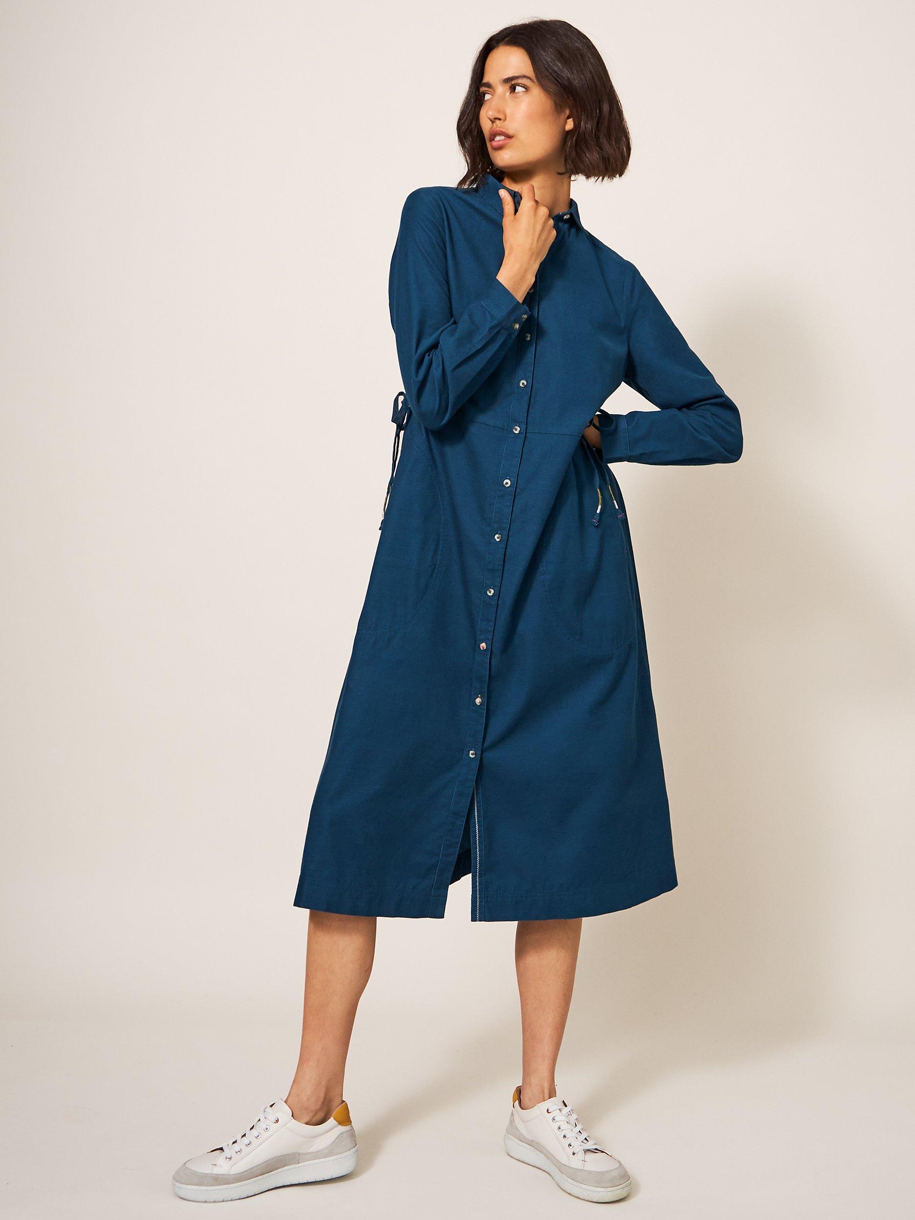 White Stuff Jade Cord Shirt Dress