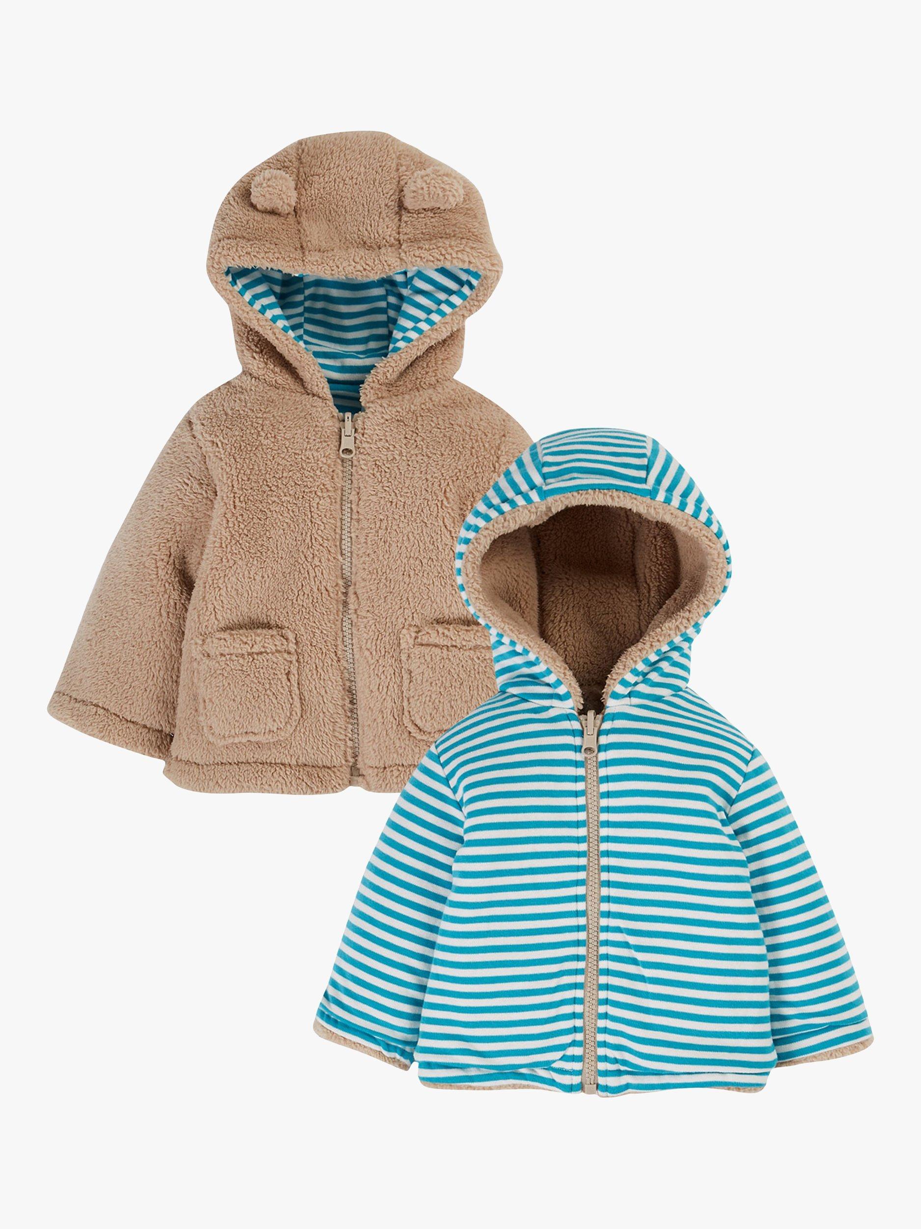 Frugi Baby Ted Fleece Reversible Jacket, Multi