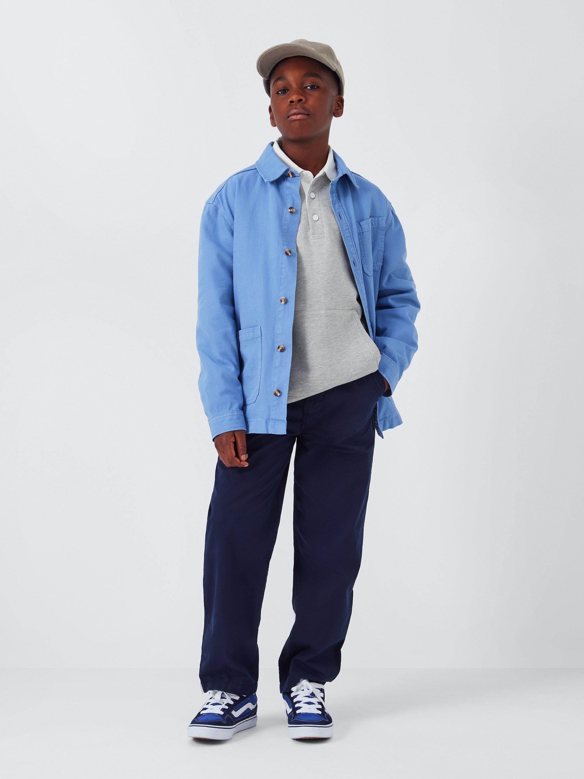 Product image 2 of 6, which shows John Lewis Kids' Pocket Rugby Sweatshirt, Grey, 11 years