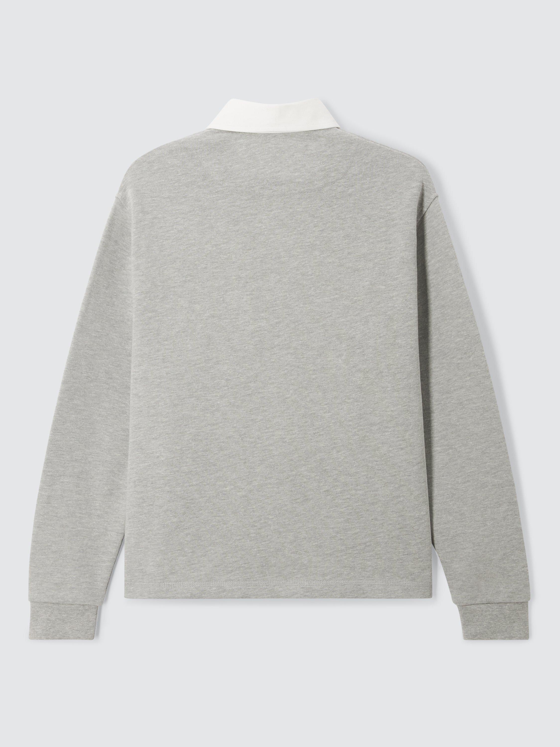 Product image 5 of 6, which shows John Lewis Kids' Pocket Rugby Sweatshirt, Grey, 11 years