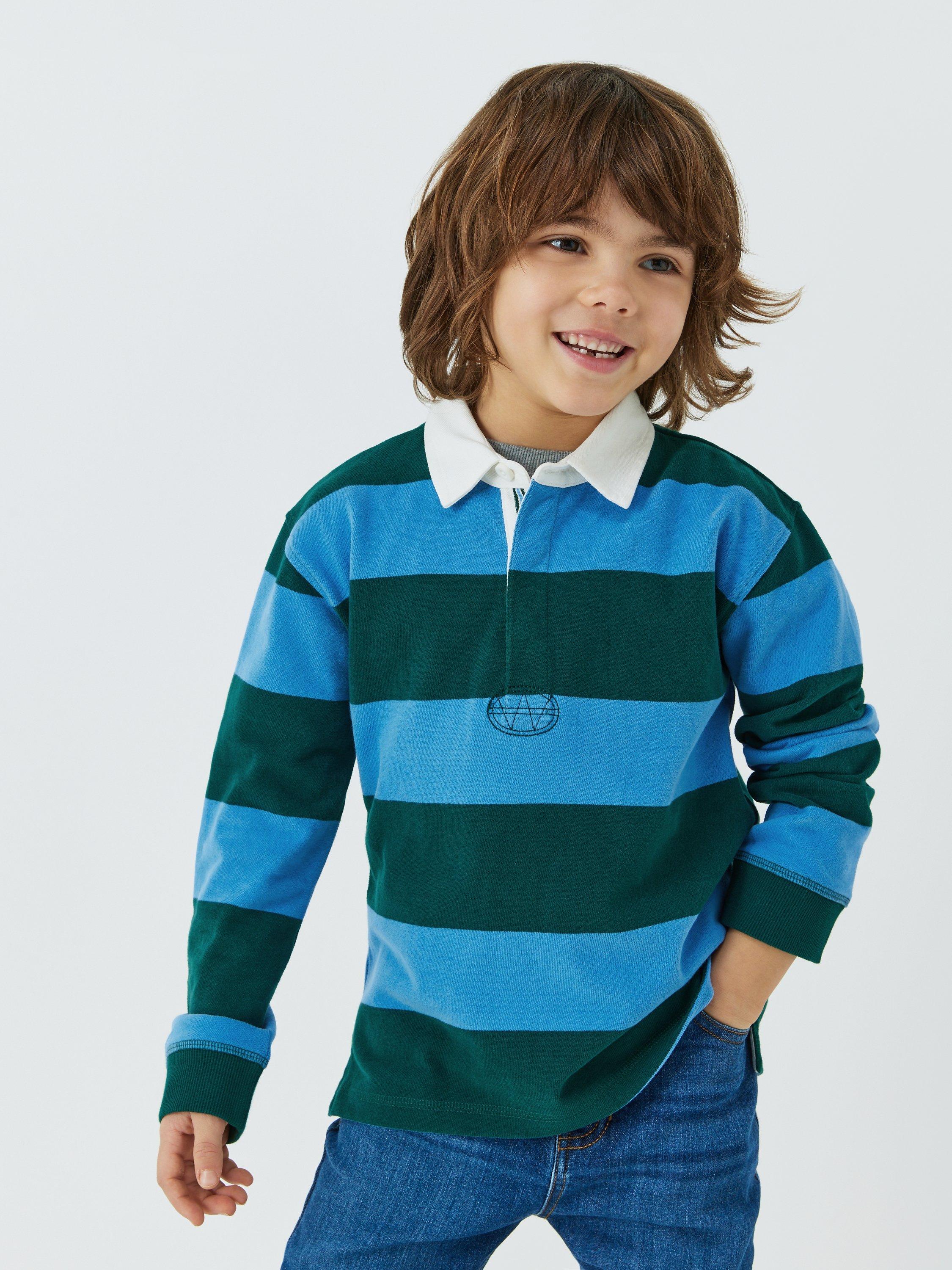John Lewis Kids' Stripe Rugby Shirt, Multi