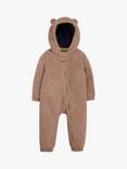Frugi Baby Toasty Ted Snuggle Suit, Twig, Twig