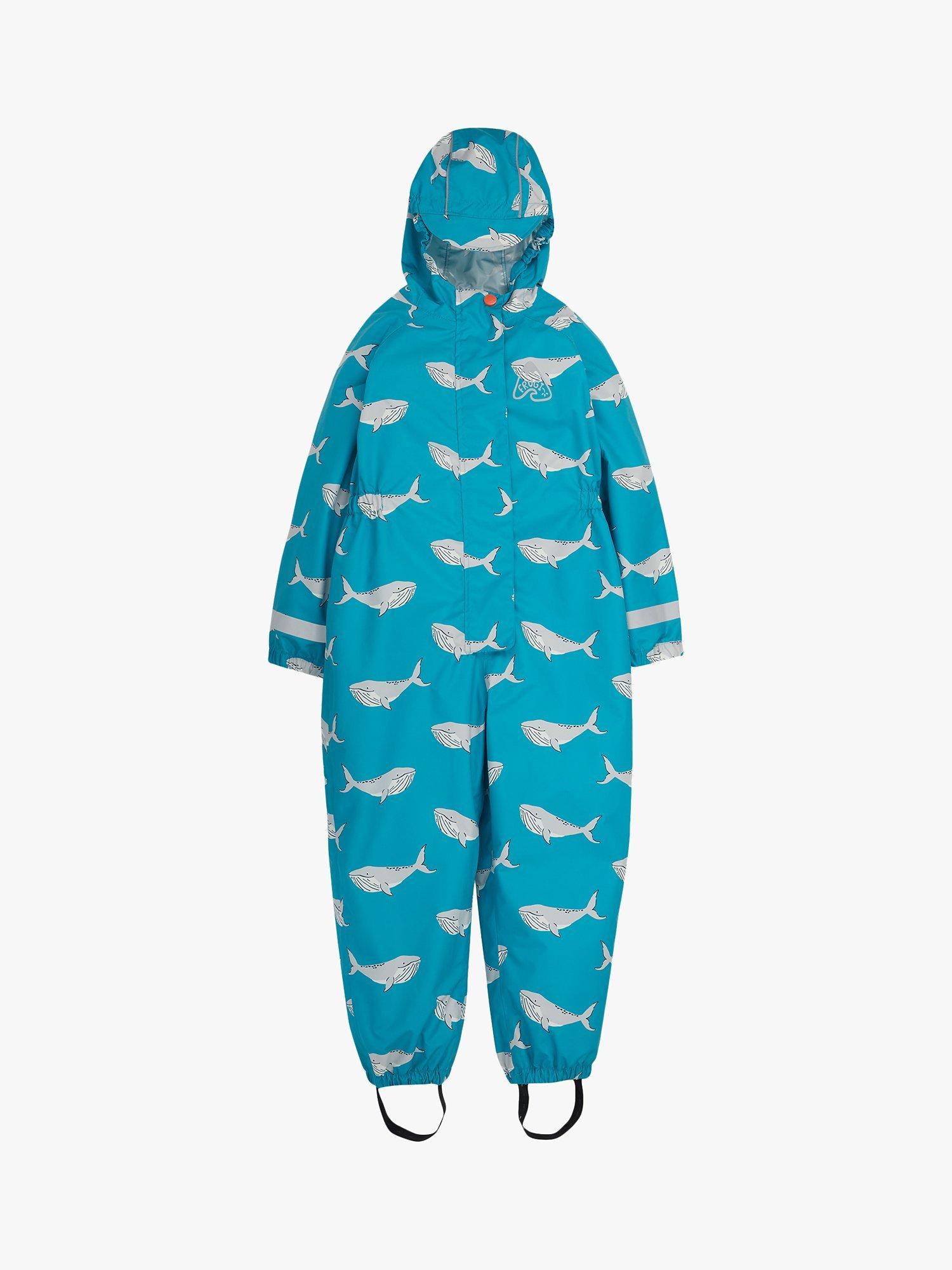 Product image 2 of 5, which shows Frugi Kids' Rain or Shine Camper Whales Rain Suit, Multi, 6-12 months