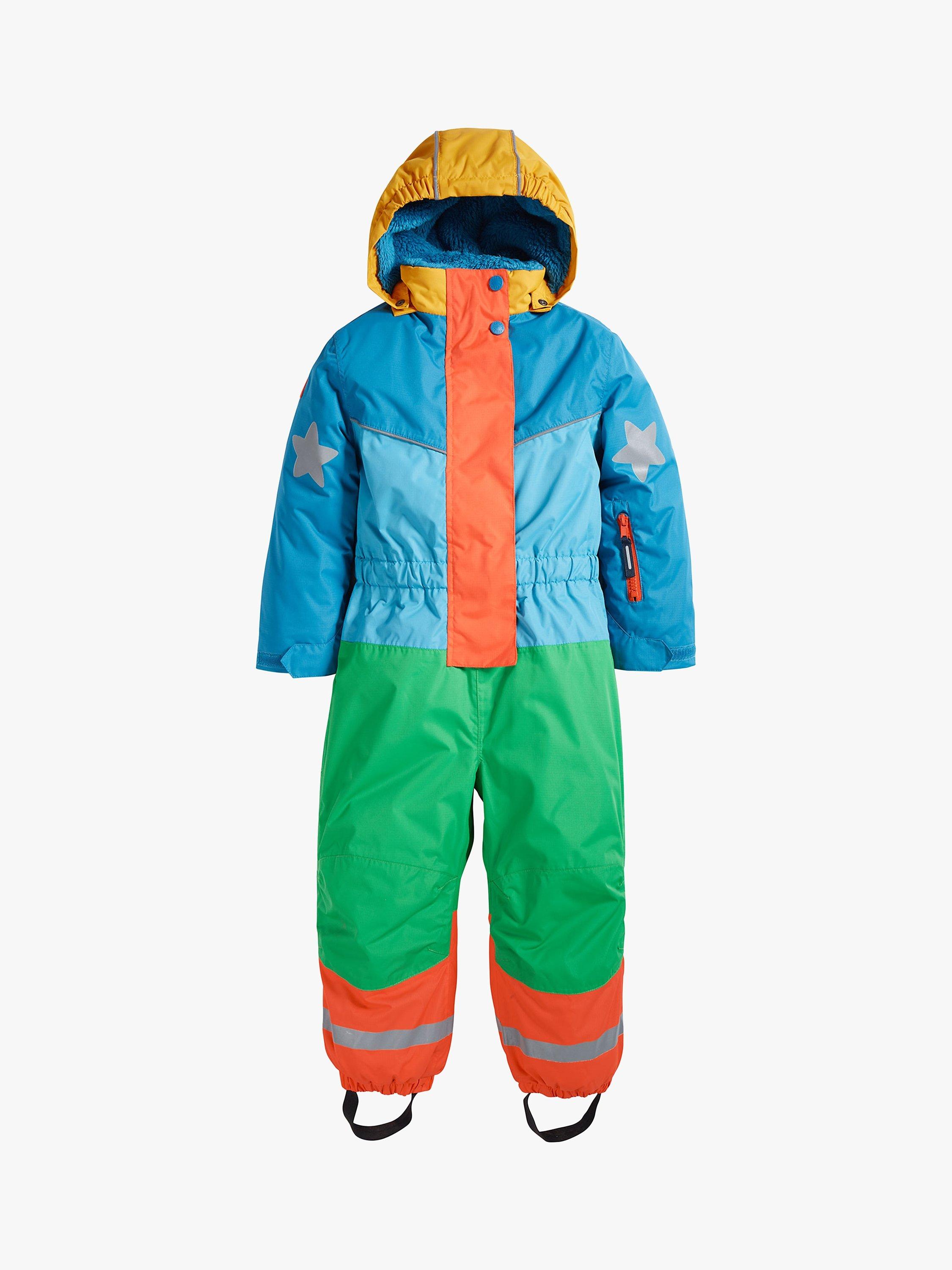 Frugi Kids Any Weather All in One Outwear Chunky Rainbow Stripe