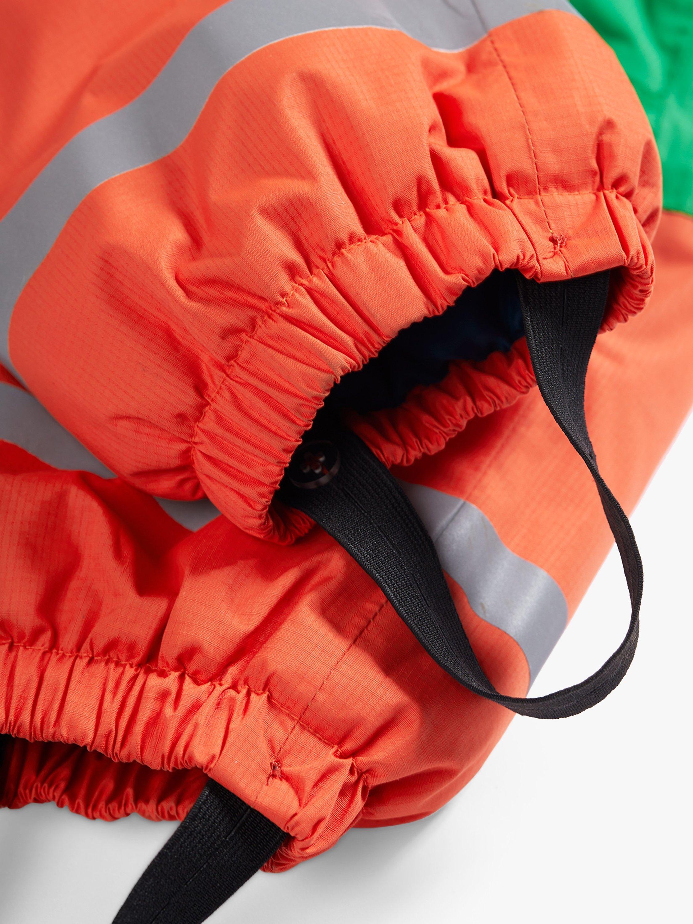 Product image 6 of 7, which shows Frugi Kids' Any Weather All in One Outwear, Chunky Rainbow Stripe, 1-2 years