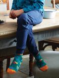 Frugi Kids' Everyday Organic Cotton Cuffed Leggings, Indigo