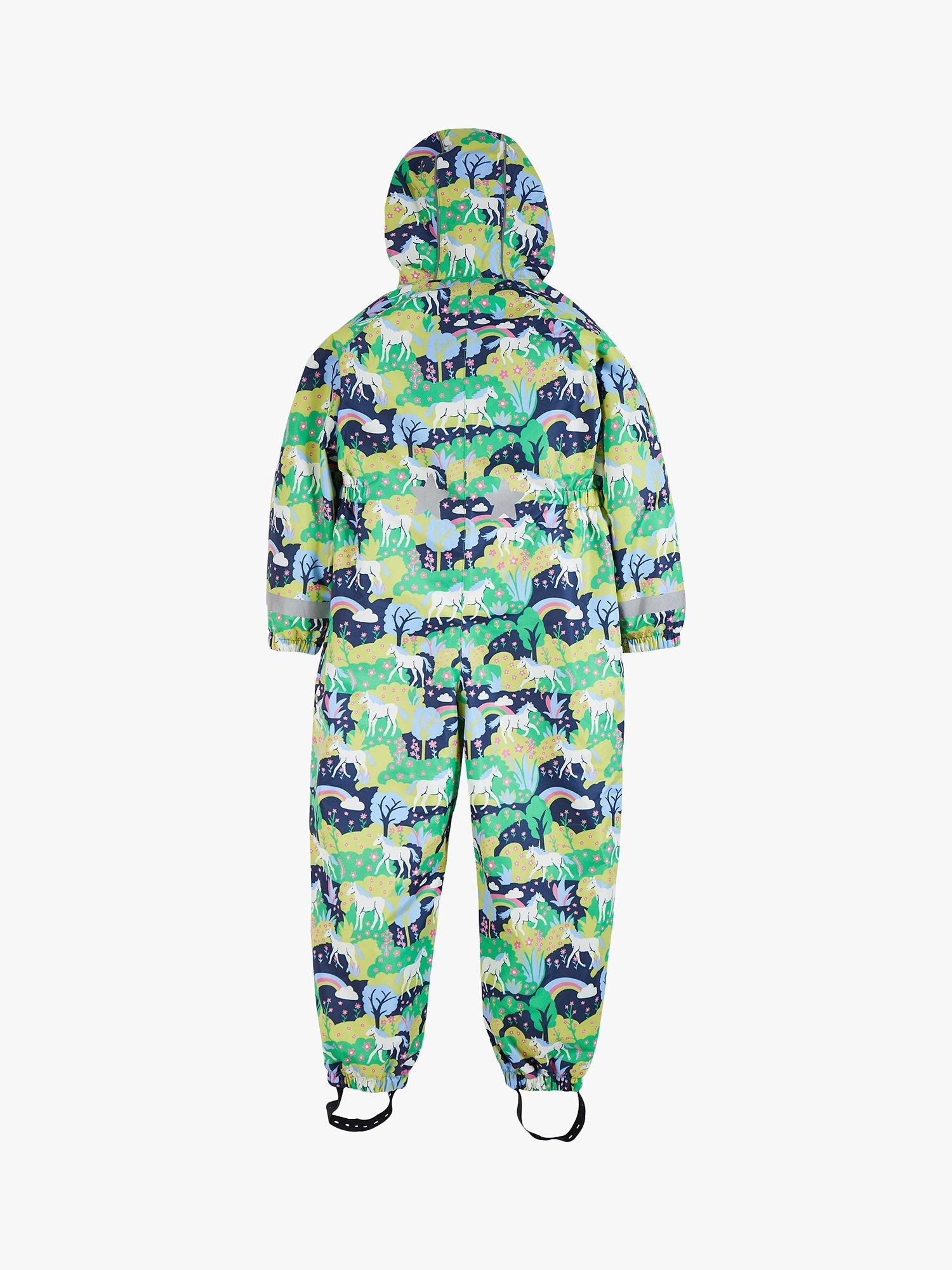 Frugi Kids' Rain or Shine Hedgerow Rain Suit, Indigo/Multi, 5-6 years