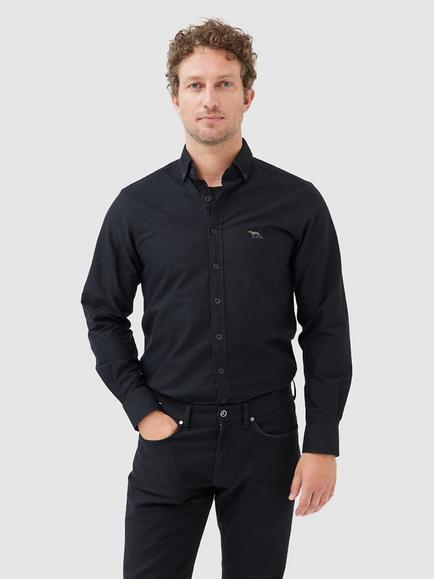 Rodd & Gunn Oxford Peached Cotton Shirt, Onyx