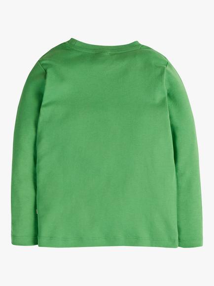 Frugi Kids' Magic Number 6 Organic Cotton Snake T-shirt, Green/Multi - view 2, Green/Multi