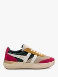 Gola Classics Raven Textile Trainers, Wheat/Green/Fuchsia