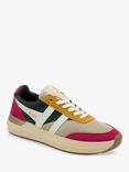 Gola Classics Raven Textile Trainers, Wheat/Green/Fuchsia