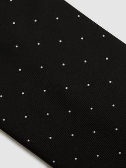 Reiss Liam Polka Dot Silk Blend Tie - view 2, Black