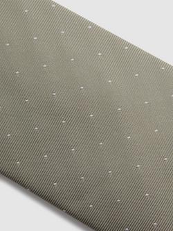 Reiss Liam Polka Dot Silk Blend Tie - view 2, Champagne
