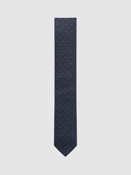 Reiss Liam Polka Dot Silk Blend Tie, Navy