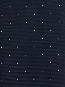 Reiss Liam Polka Dot Silk Blend Tie - view 2, Navy
