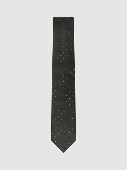 Reiss Liam Polka Dot Silk Blend Tie, Dark Green