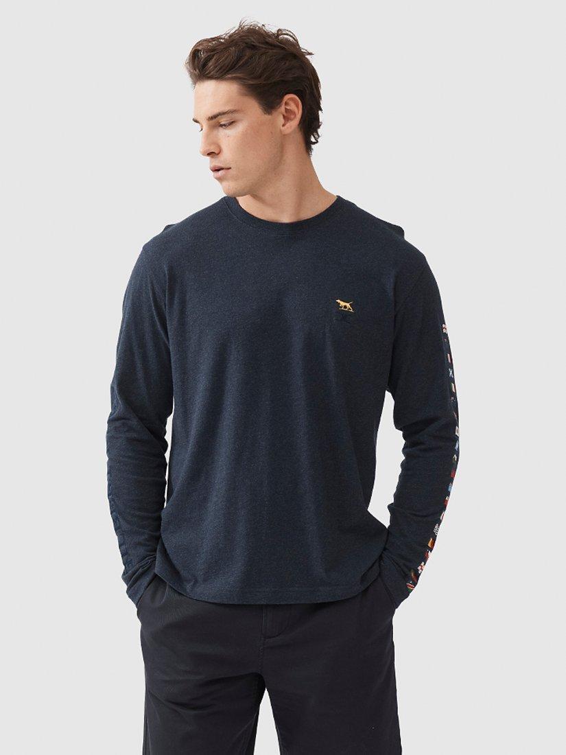 Gilbert X Rodd & Gunn Okara Park Long Sleeve T-Shirt, Navy
