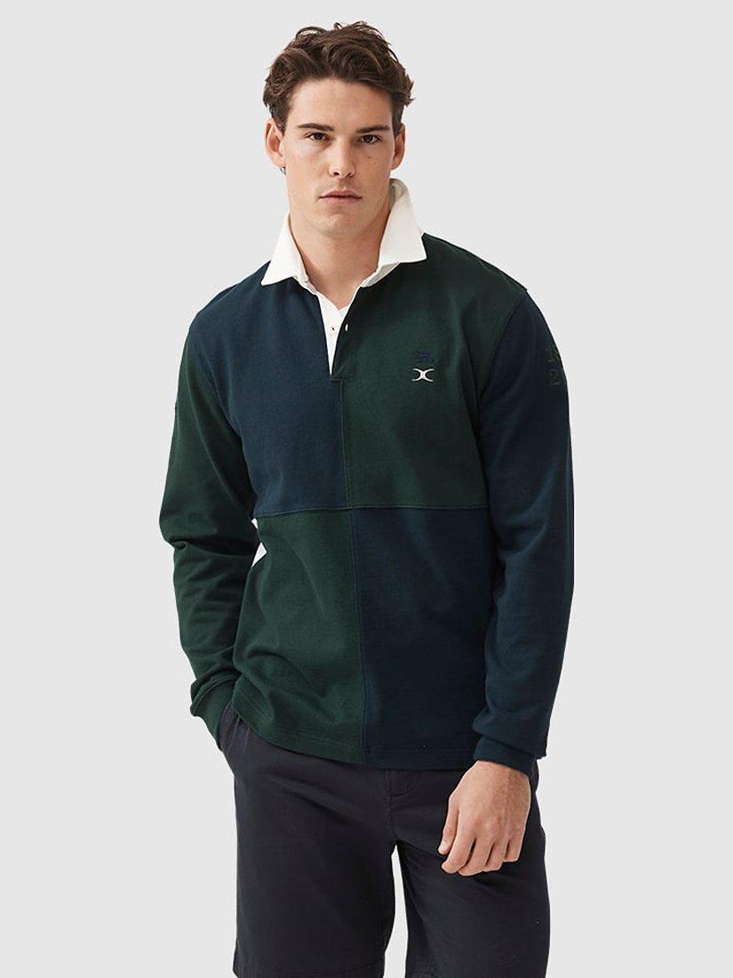 Gilbert X Rodd & Gunn Baypark Long Sleeve Jumper, Navy/Multi