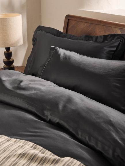 John Lewis The Ultimate Collection Luxury Egyptian Cotton Sateen 800 Thread Count Deep Fitted Sheet - view 2, Charcoal