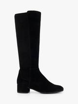 Dune Tayla Wide Fit Leather Knee High Boots Black