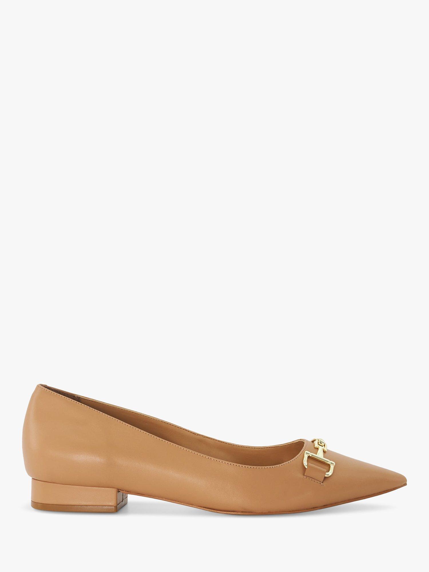 Dune Haydenne Pointed Toe Flats, Camel, 3