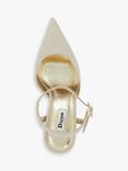 Dune London Channel Slingback Court Shoes, Gold