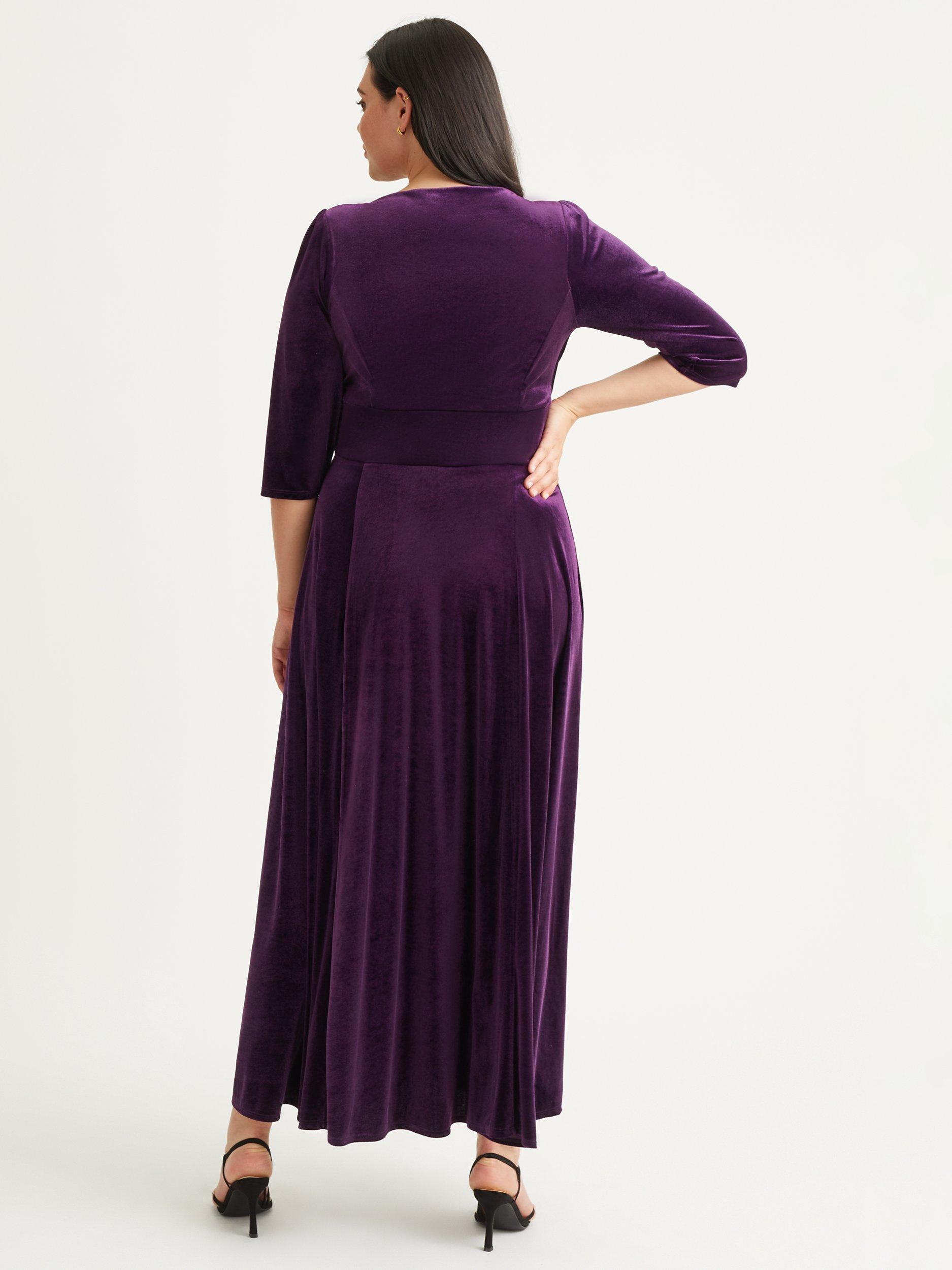 Product image 4 of 4, which shows Scarlett & Jo Verity Maxi Gown Dress, Purple, 12