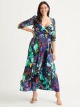 Scarlett & Jo Elizabeth Floral Velvet Maxi Dress, Navy/Multi