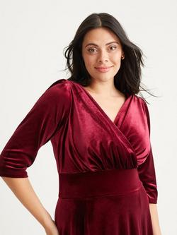 Scarlett & Jo Verity Velvet Maxi Dress - view 2, Claret