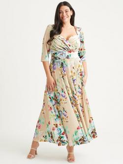 Scarlett & Jo Elizabeth Floral Velvet Maxi Dress, Multi, Multi