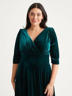 Scarlett & Jo Verity Velvet Maxi Dress - view 2, Dark Green