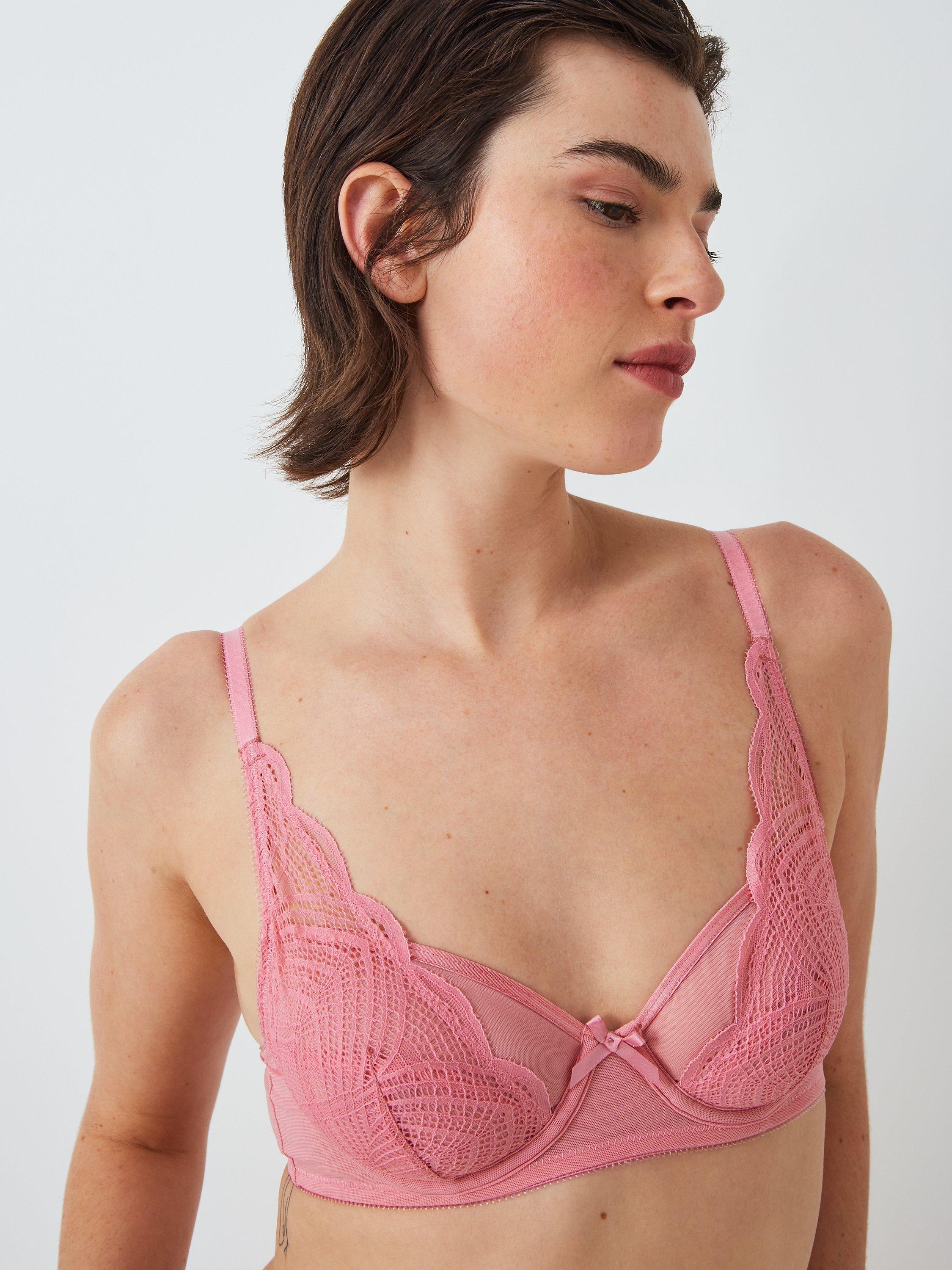 John Lewis Mabel Plunge Bra, Rose Pink, 30D