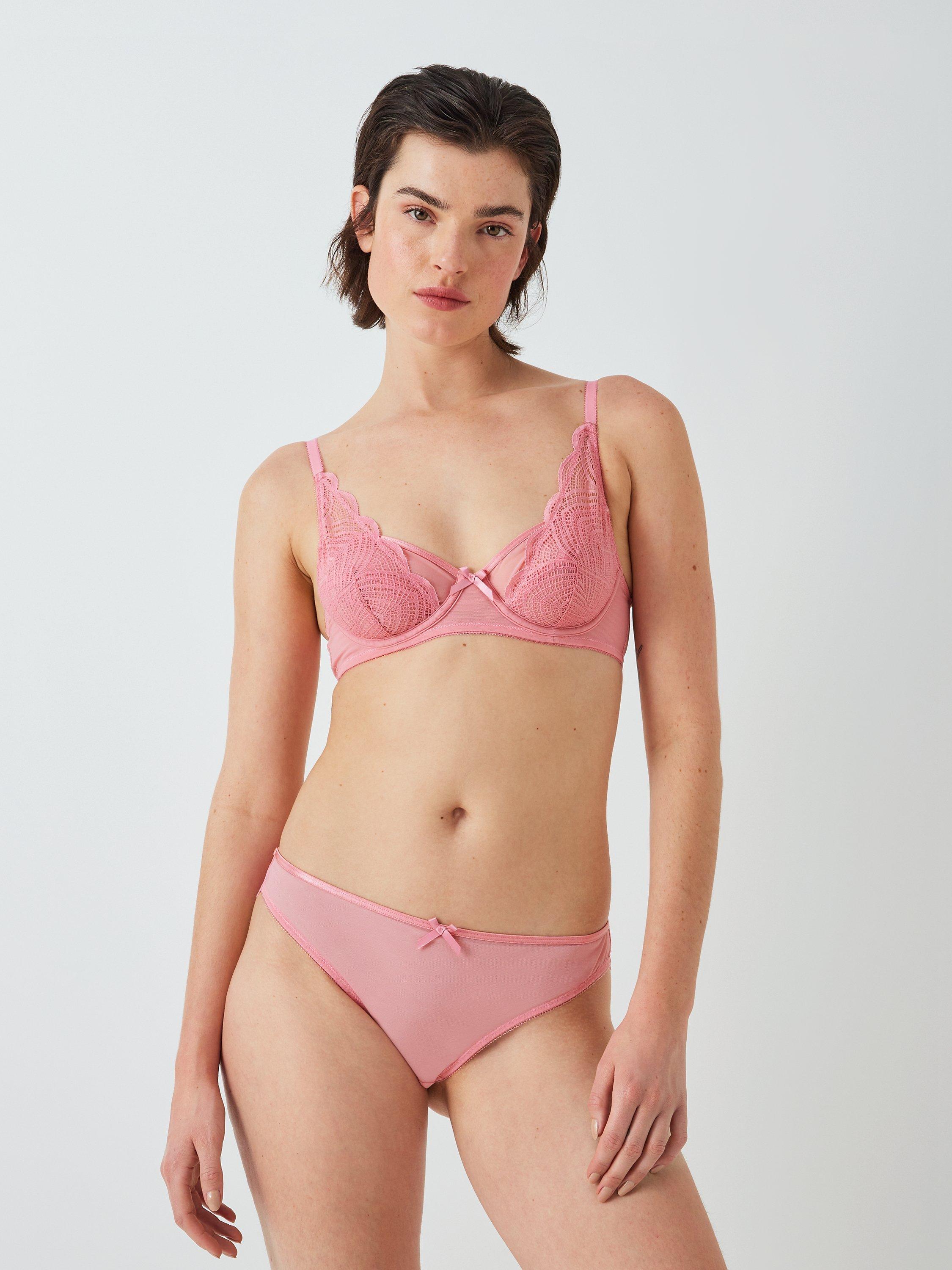 John Lewis Mabel Plunge Bra, Rose Pink, 30D