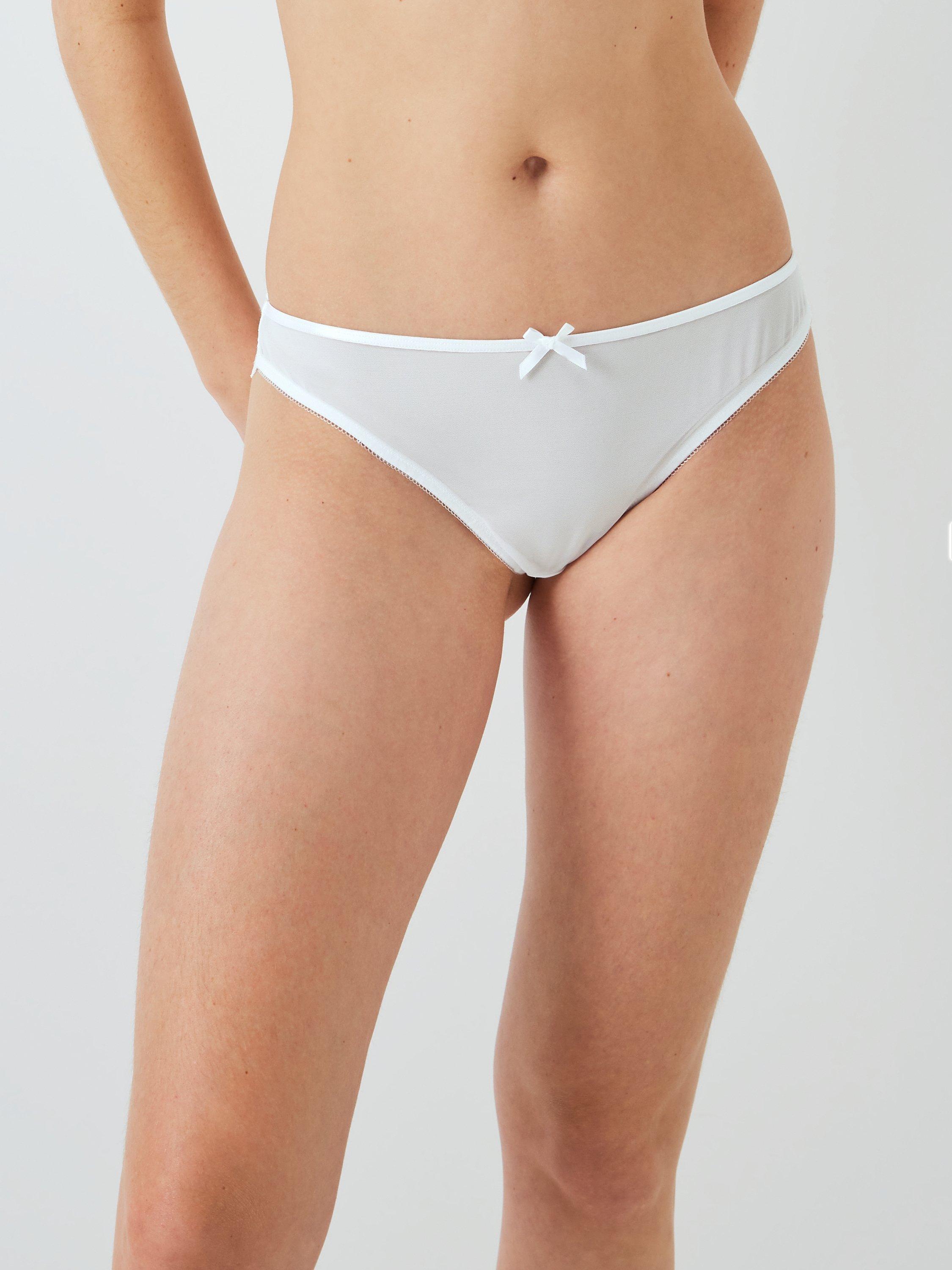 John Lewis Mabel Lace Bikini Knickers, White