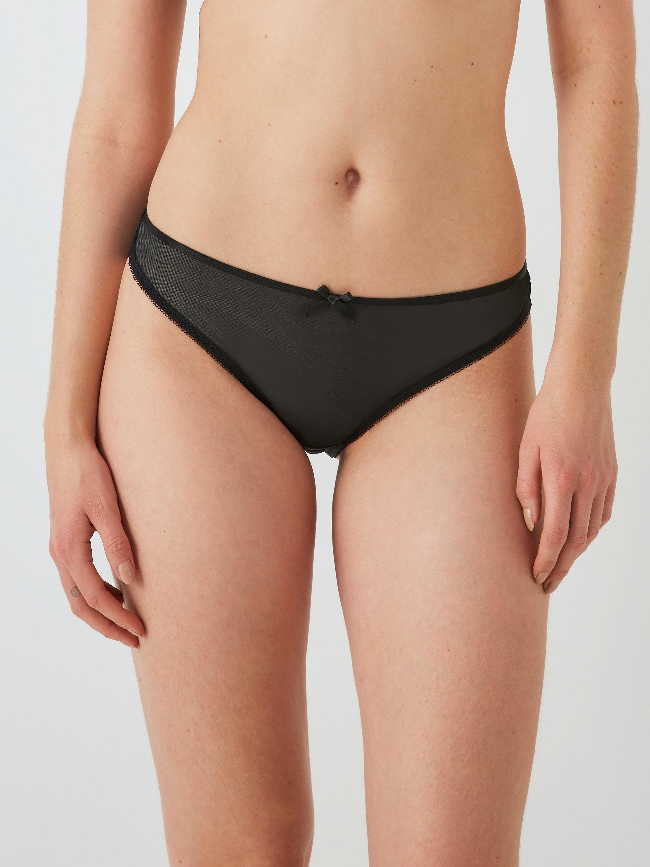 John Lewis Mabel Lace Bikini Knickers, Black